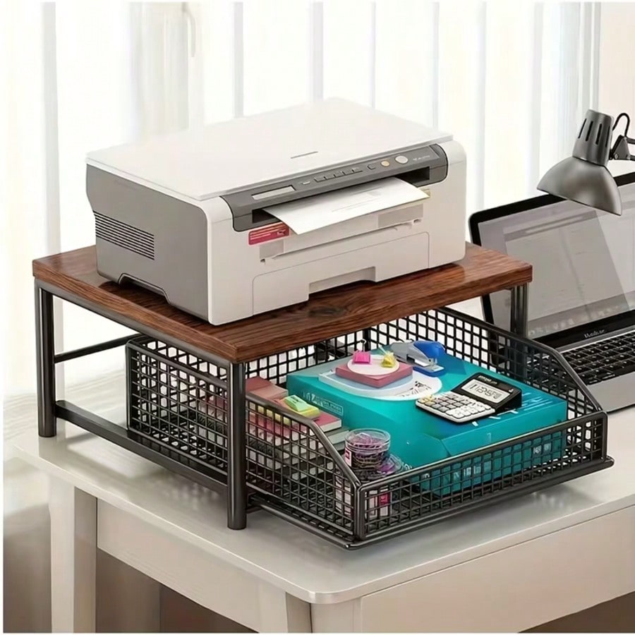 Commercial Book Printing Machines - ONESIMCR Yazıcı Standı, 2 Katlı Ahşap