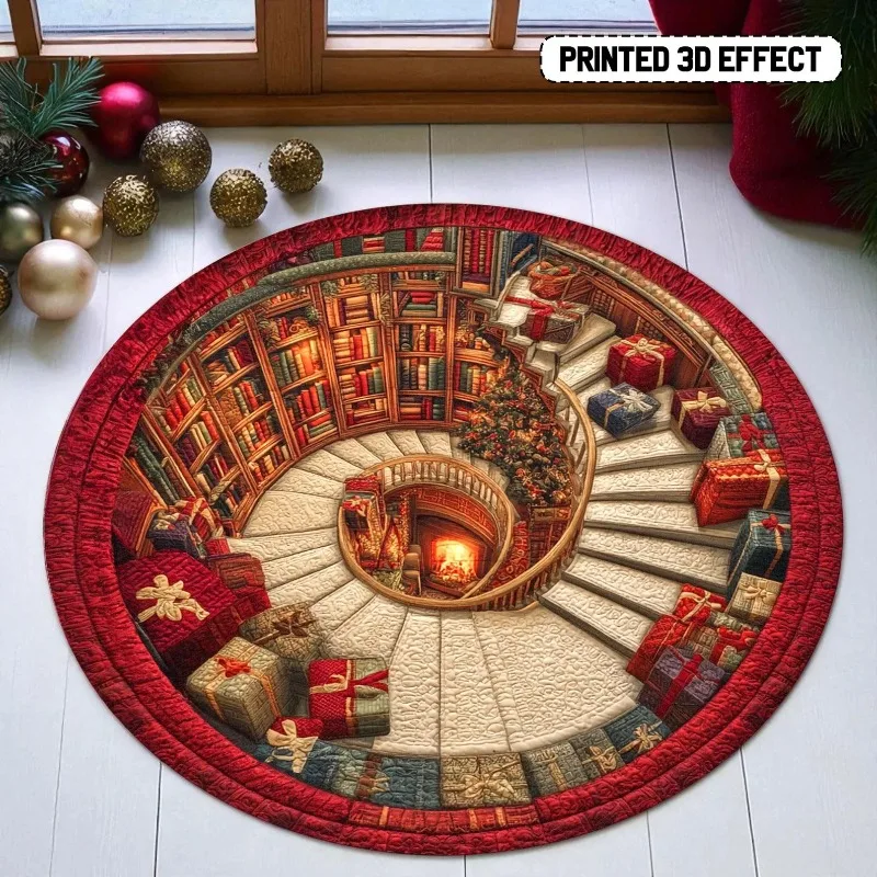Commercial Book Printing Machines - 3D Kitap Kütüphanesi Temalı, Noel Desenli